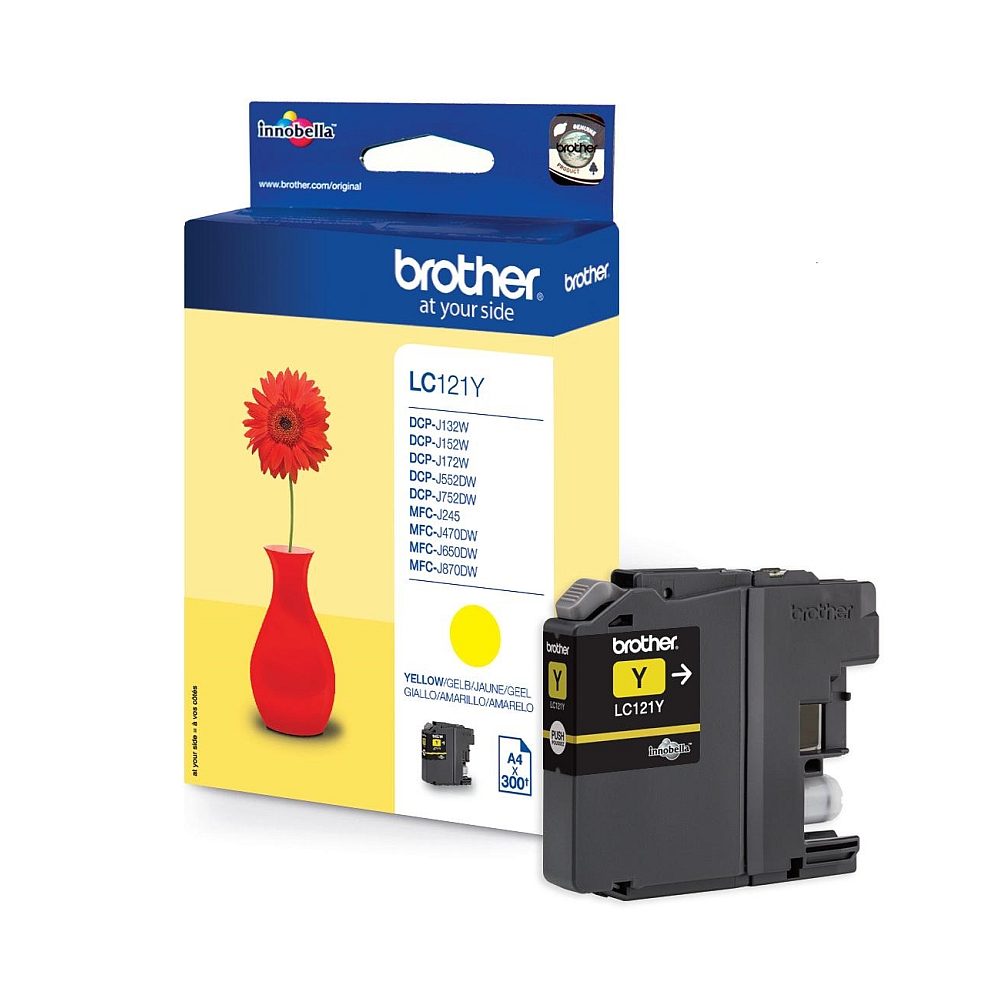 Brother LC-121 Жълт мастилен касет за MFC-J470DW/DCP-J552DW