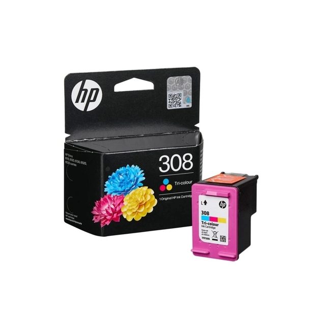 HP 308 Трицветен оригинален мастилен касет