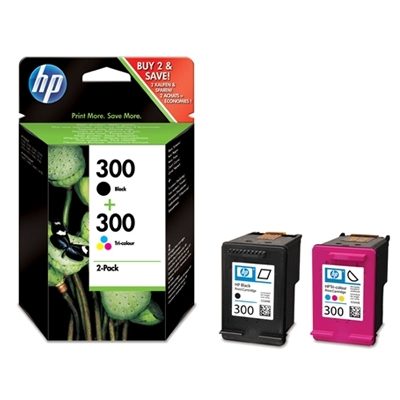 HP 300 Комбо пакет Черно/Трицветни мастилени касети
