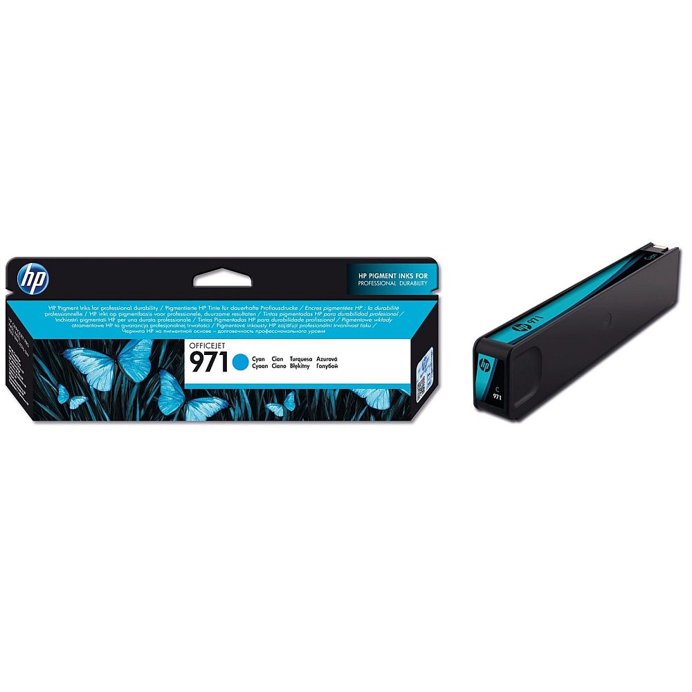 HP 971 Cyan оригинално мастило касета