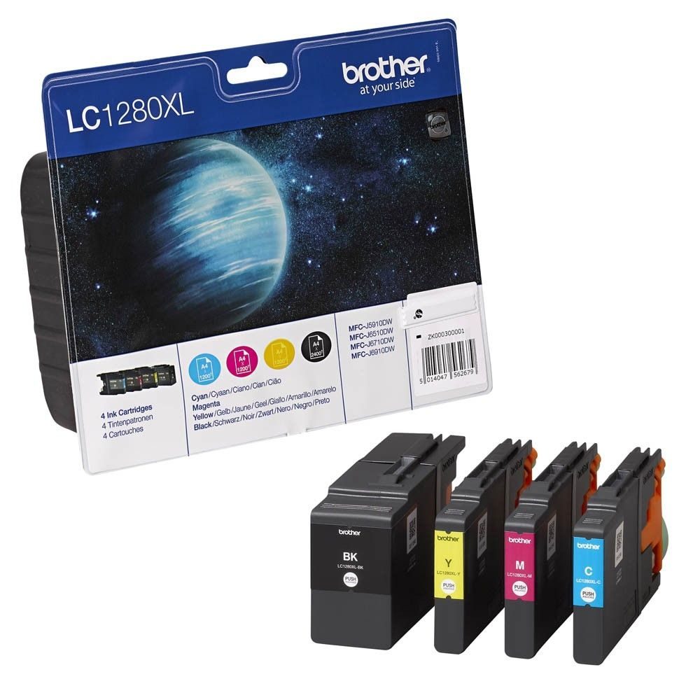 Brother LC-1280XL BK/C/M/Y Value Bonus Pack мастило касета