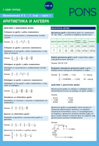 С един поглед - Математика в 5., 6. и 7. клас - част 1