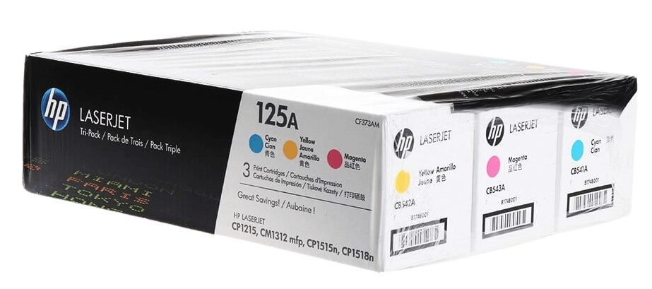 HP 125A жълт тонер касета за LaserJet (опаковка от 3)