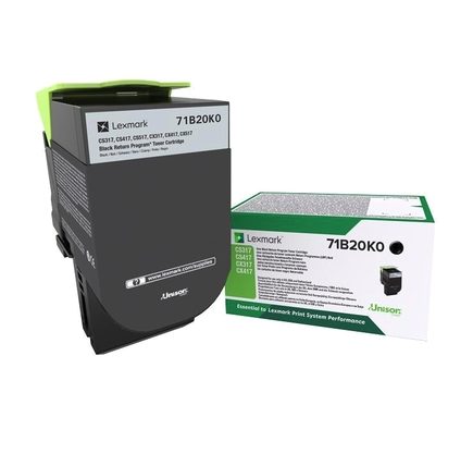 Lexmark 71B20K0 CS/CX317, 417, 517 Black Return Programme 3K Toner Cartridge