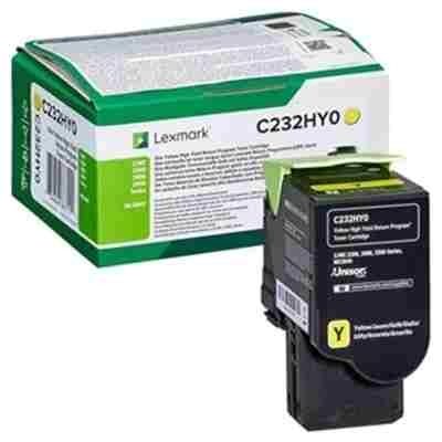 Lexmark C232HY0 C/MC2325, 2425, 2535, MC2640 Yellow Return Programme 2.3K Toner Cartridge