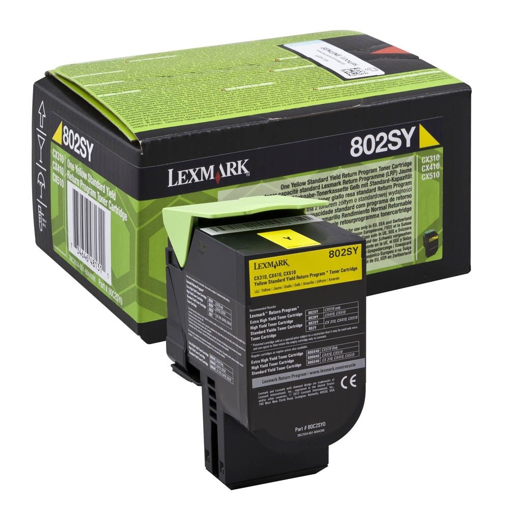 Тонер касета Lexmark 80C2SY0 CX310, 410, 510 Yellow Return Programme 2K