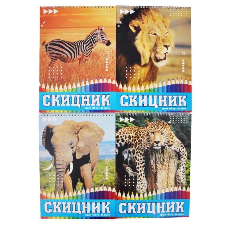 Скицник спирала офсет 24/34 30л. 120гр. Данива
