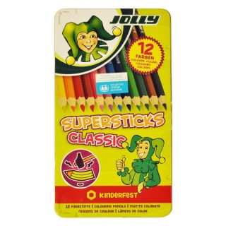 Цветни моливи Jolly 12 цв. в метална кутия 229566 3,8мм