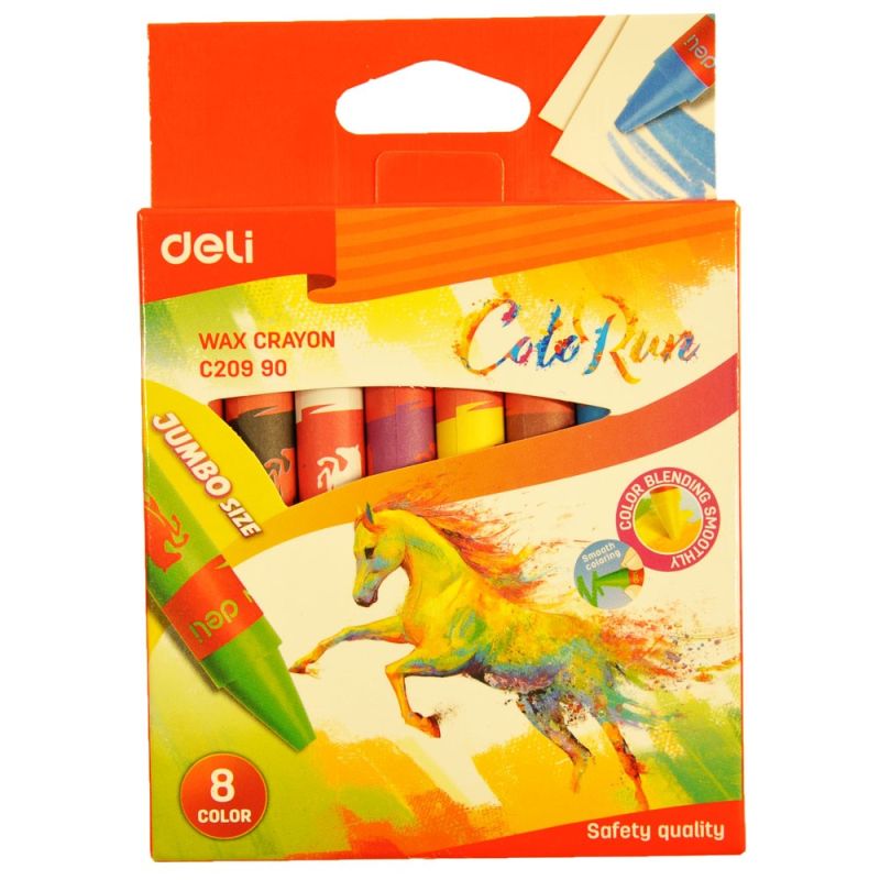 Пастели восъчни 8 цв. Deli Colorun джъмбо 20990