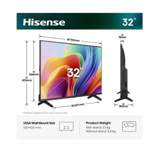 Hisense 32" A4S HD Smart TV