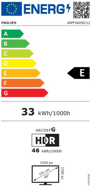Philips 40PFS6050/12, 40" 2K FHD DLED 1920x1080p, 60Hz, DVB-T/T2/T2-HD/C/S/S2, HDR 10, HLG, Dolby Audio, Smart, Titan 3.0, Pixel Plus HD, 8GB, HDMI*3, USB*2, 802.11n, 12W RMS, Black