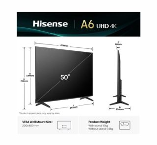 Hisense 50" A6Q 4K Ultra HD Smart TV