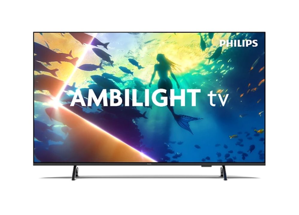 Philips 50PUS8010/12, 50" 4K UHD LED телевизор, 3840x2160p, 60Hz, DVB-T/T2/T2-HD/C/S/S2, Ambilight 3, Pixel Precise UHD, HDR+, Titan OS, Dolby Atmos & DTS:X, 3xHDMI, 2xUSB, VRR, 802.11ac, BT 5.2, 20W RMS, Черен