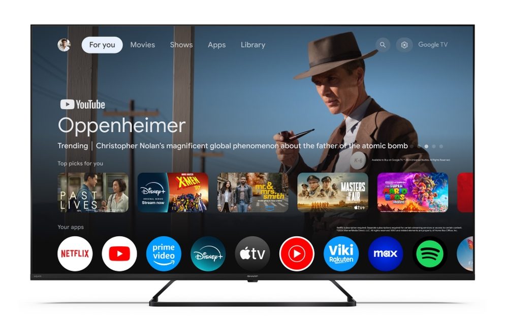 Sharp 50HP6265E 50" QLED Google TV 4K Ultra HD Frameless Smart TV