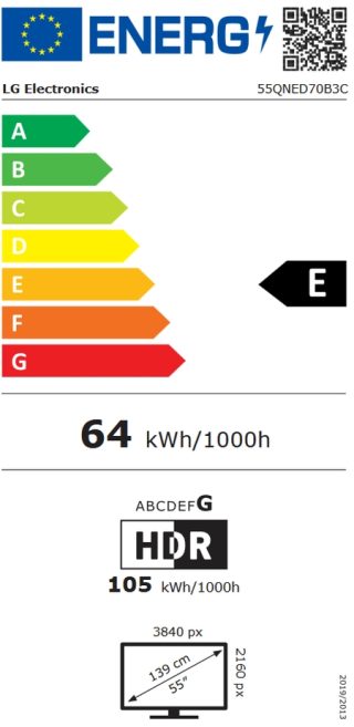 LG 55QNED70B3C 55" 4K QNED MiniLED Smart TV
