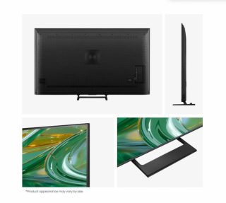 Hisense 55" E8S, 4K Ultra HD 3840x2160, ULED, Quantum Dot, 144 Hz, HDR 10+, HLG, Dolby Vision, DTS Virtual X, Smart TV, WiFi, Light Sensor, BT, Anyview Cast, 4xHDMI, 2xUSB, LAN, CI+, DVB-T2/C/S2, Single Stand, Black