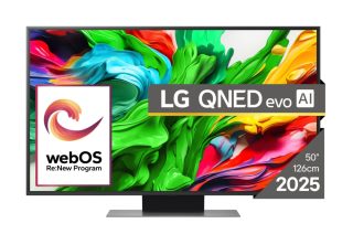 LG 50QNED86A3C, 50" 4K QNED HDR Smart TV, 3840x2160, 60Hz Native (VRR 144Hz), DVB-T2/C/S2, Alpha 7 AI Processor, HDR 10 PRO, webOS 25 ThinQ, 4K Upscaling, WiFi 5, Dolby Vision, Bluetooth 5.1, AirPlay 2, LAN, CI, HDMI, SPDIF, Stand