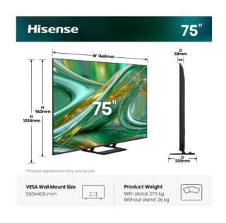 Hisense 75" E8S 4K Ultra HD ULED Quantum Dot Smart TV