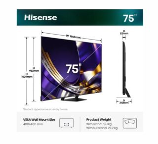 Hisense 75"U7S Pro 4K Ultra HD ULED Smart TV