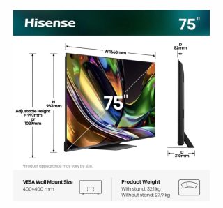 Hisense 75" UR8S 4K Ultra HD Smart TV