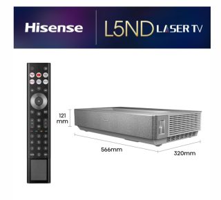 Hisense 120" 120L5ND, 4K Ultra HD 3840x2160, Laser TV, Smart, Vidaa, Black