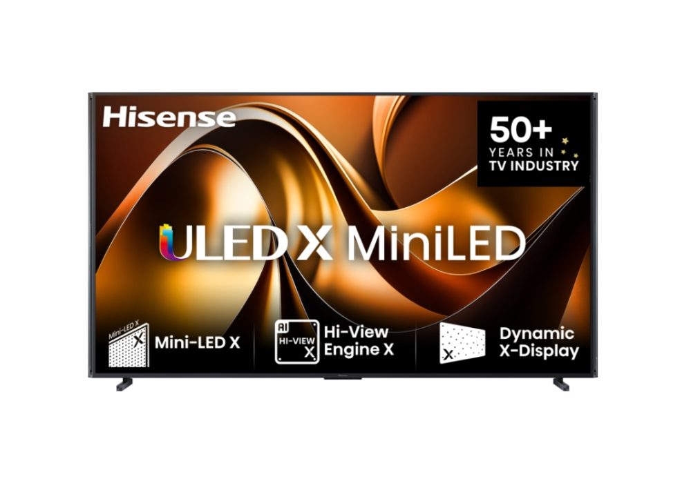 Hisense 110" UXNQ Mini-LED телевизор, 4K Ultra HD, 144Hz, Quantum Dot, Vidaa, ADS, черен