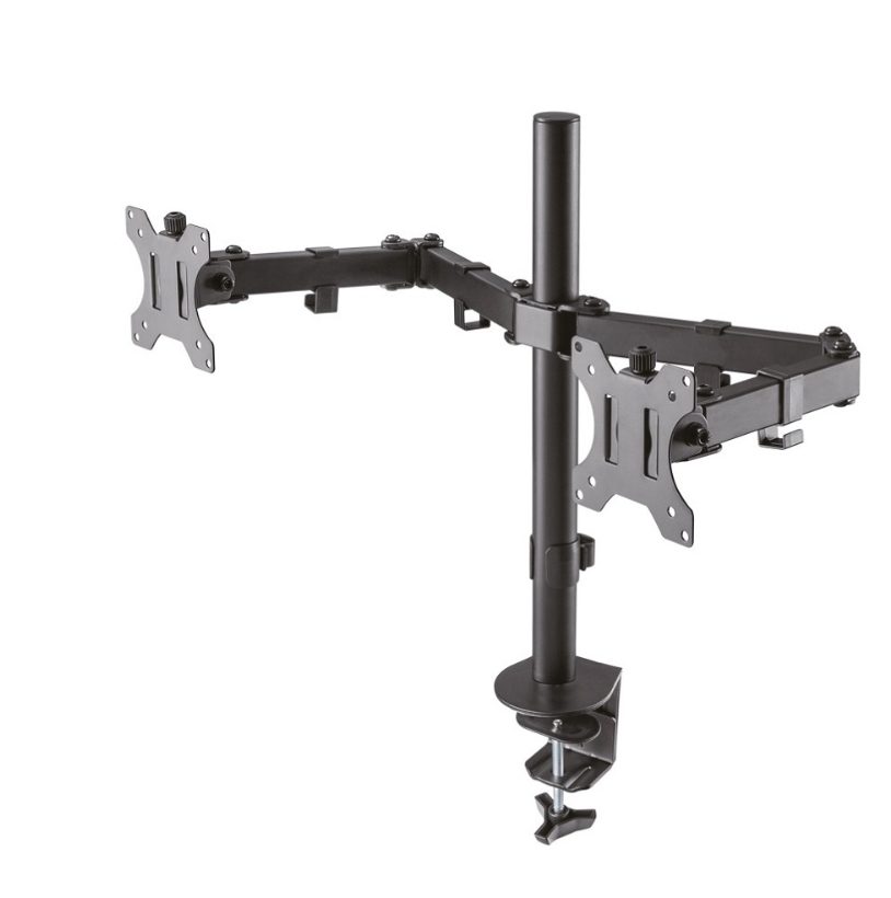 Neomounts Flat Screen Desk Mount (clamp/grommet) за 2 екрана, 10"-32"