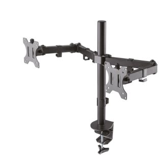 Neomounts Flat Screen Desk Mount (clamp/grommet) за 2 екрана, 10"-32"