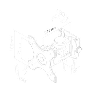 Neomounts Flat Screen Wall Mount (2 pivots & tiltable)