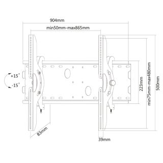 Neomounts Flat Screen Wall Mount (накланящ се)