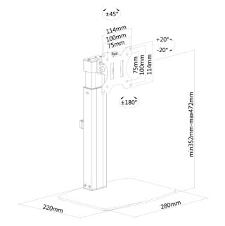 Neomounts Flat Screen Desk Mount (стойка)