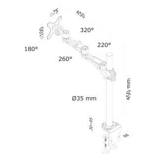 Neomounts Flat Screen Desk Mount (скоба)