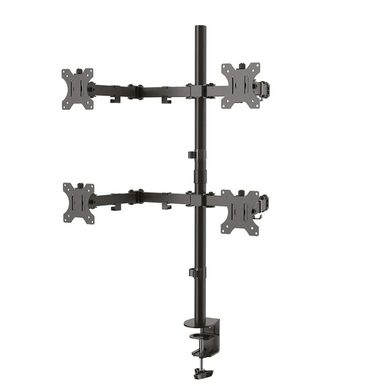 Neomounts Flat Screen Desk Mount (clamp/grommet) за 4 екрана