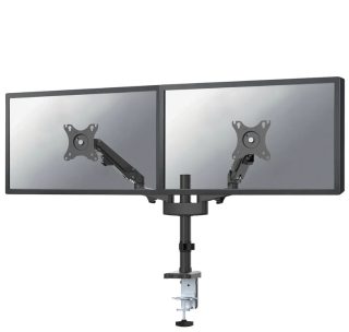 Neomounts Desk Pole Mount (clamp/grommet) за 2 монитора