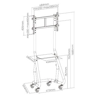 Hikvision Lumi Display stand TTF08-46FW, mobile, up to 65''