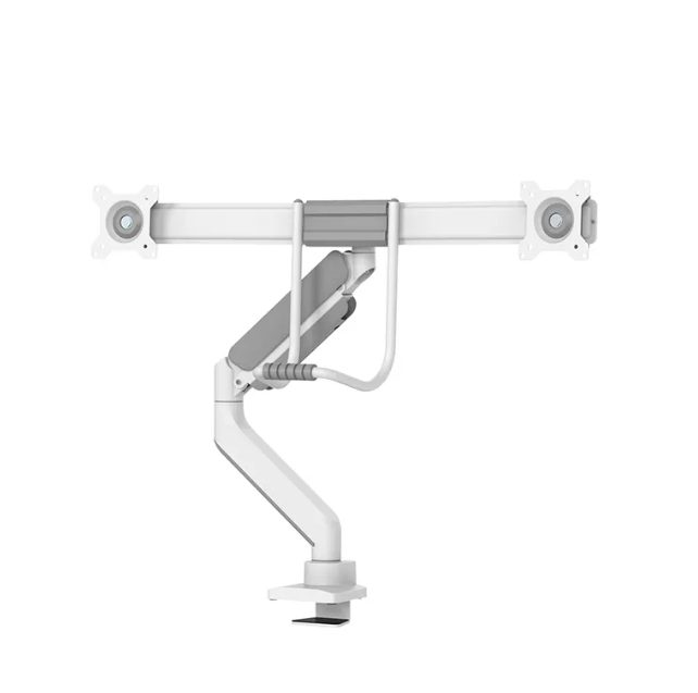 Neomounts Screen Desk Mount 2 screens (topfix clamp & grommet) for 2 Monitor Screens, White