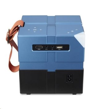 AOPEN QH12a (с технология Acer), преносим, LCD, HD (1280x720), 5500 LED лумена (135 ANSI), 1000:1, 1x, HDMI 1.4, DC Out (5V/0.5A), USB (Type A), AV (Composite+Audio R/L), Audio out, Високоговорител 2x3W, Bluetooth Wireless Audio, WiFi, 0.95 кг, 2 години гаранция, Син