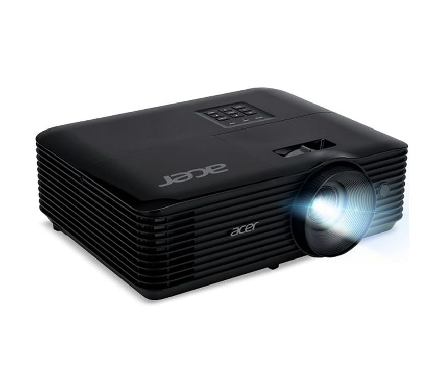 Acer Projector X1128H, DLP, SVGA (800x600), 4800 ANSI лумена, 20 000:1, 1.1x, 3D ready, 40 градуса Auto keystone, ACpower on, HDMI 1.4, VGA, RCA, USB(Type A), Audio in, говорител 3W, 2.7kg, 2Y, черен