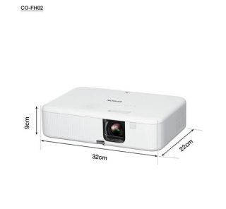 Epson CO-FH02 мултимедиен проектор, Full HD 1080p, 3000 ANSI лумена, бял