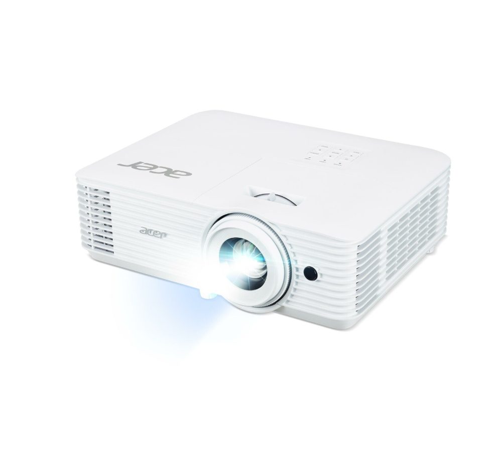 Acer Projector P5550, DLP, FHD (1920x1080), 5200 ANSI лумена, 15 000:1, 1.3x, RJ45, HDMI 2x1.4, DC Out (5V/1.5A, USB-A), RS232, говорител 10W, Bluelight Shield, чанта, 2.75kg, 3Y, бял