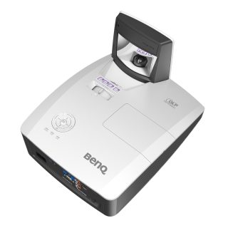 Мултимедиен проектор BenQ MH856UST+, DLP, 1080p (1920x1080), 3500 ANSI, 10 000:1, HDMI, VGA, RCA, Audio in/out, LAN, RS232, USB 5V 1.5A, говорители 10Wx2, включен стенен монтаж WM04G4, до 12000 часа живот на лампата, опционален интерактивен модул (PW30U/PT20)