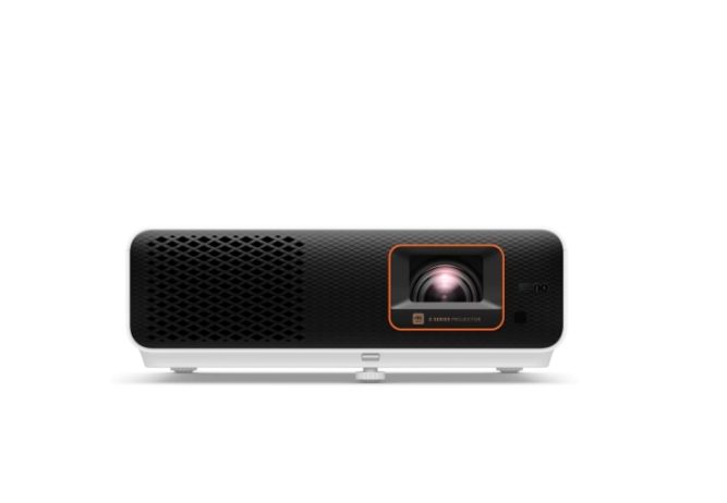 BenQ X500i Short Throw Console Gaming Projector, 4K UHD (3840x2160), 2200 ANSI лумена, 1.2x, 0.69~0.83 Throw Ratio, 3D, Vertical Keystone, BT 5.0, HDMIx2 (eARC 7.1 канал), 2x5W, Dolby Atmos, USB, USB-C, RS232, WiFi, SettingXchange App, 3.6kg, Черен