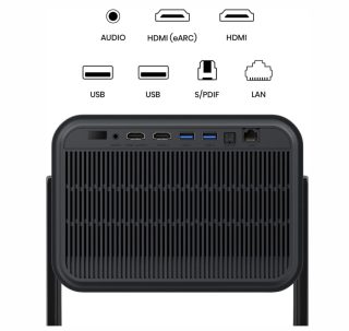 Hisense C3 Smart мини лазерен проектор, 4K Ultra HD 3840x2160, 2000:1, 2500 лумена, 60 Hz, Digital Zoom, Dolby Vision, HDR10+ (декодиране), HDR10, HLG, 2*10W, сребрист