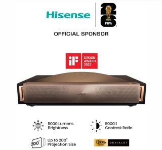 Hisense 4K Smart Laser TV L9Q, Ultra HD 3840x2160, 5000 лумена, 5000:1, 16:9, 240 Hz, до 200 инча, ултра къс фокус, HDR, HDR10, HDR 10+, Vidaa U7, 4 x HDMI, 2x10 W