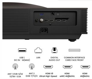 Hisense 4K Smart Laser TV L9Q, Ultra HD 3840x2160, 5000 лумена, 5000:1, 16:9, 240 Hz, до 200 инча, ултра къс фокус, HDR, HDR10, HDR 10+, Vidaa U7, 4 x HDMI, 2x10 W