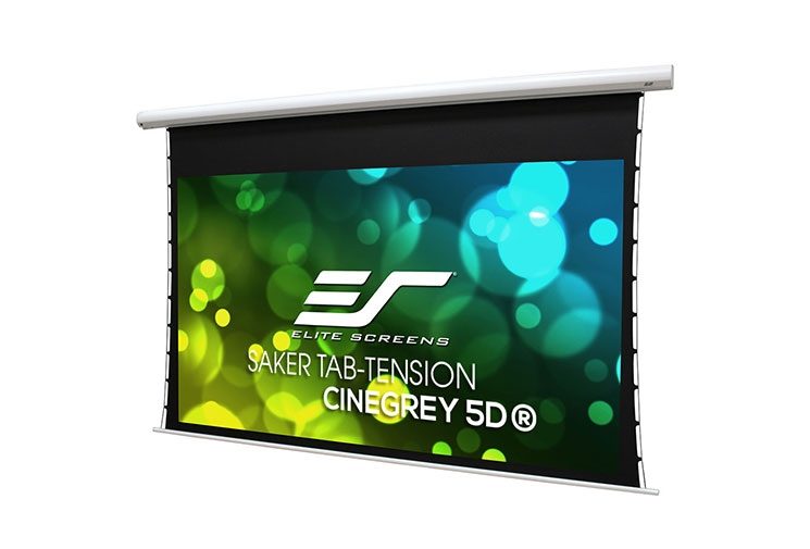 Elite Screen SKT100XHD5-E12 Saker Tab-Tension, 100" (16:9), 221.4 x 124.5 cm, White