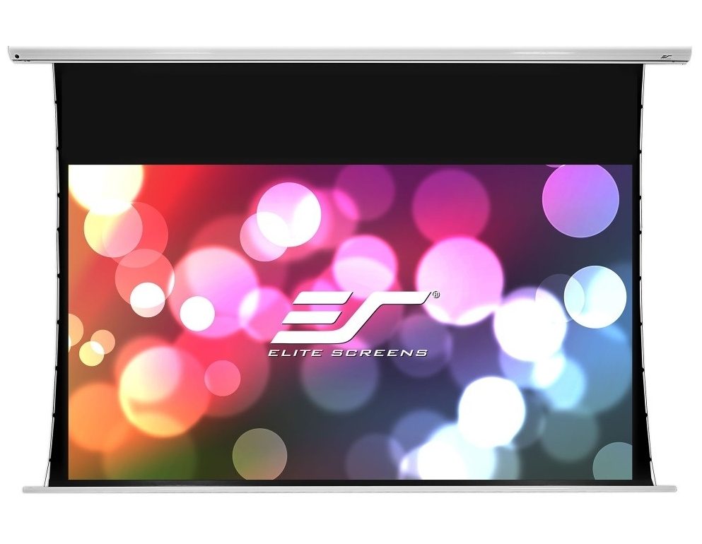 Екран Elite Screen SKT150XH-E12-AUHD Saker Tab-Tension, 150" (16:9), 332.0 x 186.9 cm, Бял