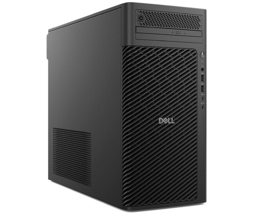 Dell Pro Max Tower T2 FCT2250, Intel Core Ultra 7 265 (30 MB cache, 20 cores, 1.8 GHz to 5.3GHz), 16GB: 1 x 16 GB, DDR5, 5600 MT/s, 512GB SSD PCIe M.2, Integrated Graphics, Keyboard&Mouse, 1500W, Ubuntu, 3Y PS