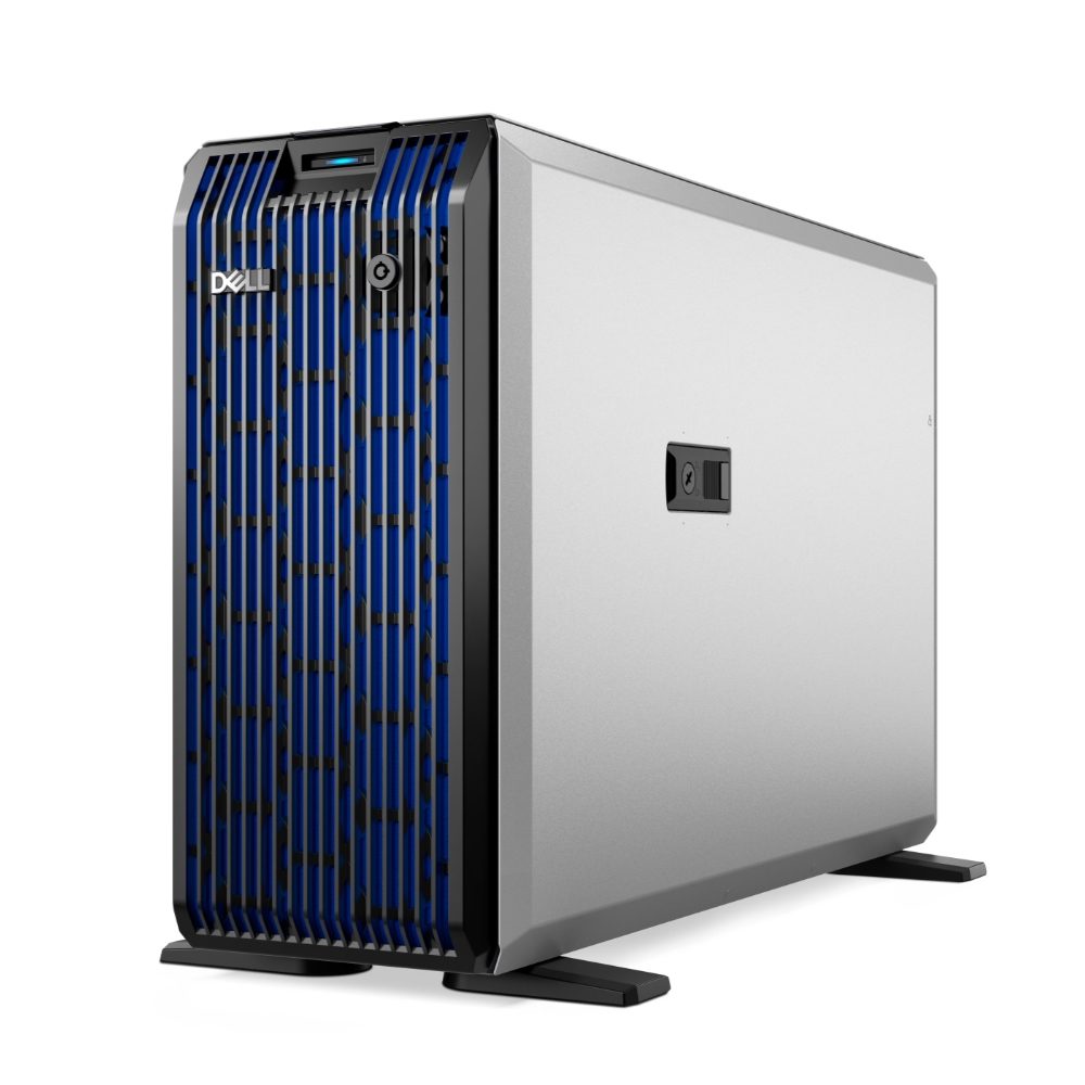 Сървър Dell PowerEdge T360, Xeon 6315P, 8x 3.5" Chassis Hot Plug, Intel Xeon 6 Performance 6315P 2.8G, 4C/4T, 12M Cache, 16GB UDIMM 5600MT/s ECC, 2TB 7.2K RPM SATA Hard Drive, Single 700W PSU, PERC H355, iDRAC9 Enterprise 16G, Security Bezel, 3Y Basic NBD
