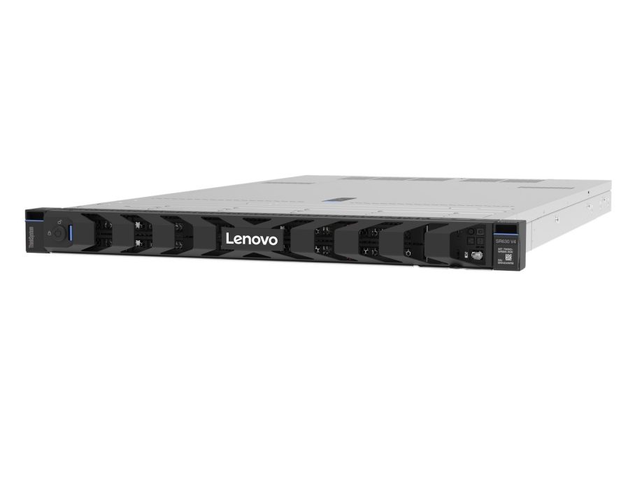 Сървър Lenovo ThinkSystem SR630 V4, 1x Intel Xeon 6515P 16C 2.3GHz 150W, 1x32GB 2Rx8, ThinkSystem RAID 940-8i 4GB Flash PCIe Gen4 12Gb Adapter, 2x1300W